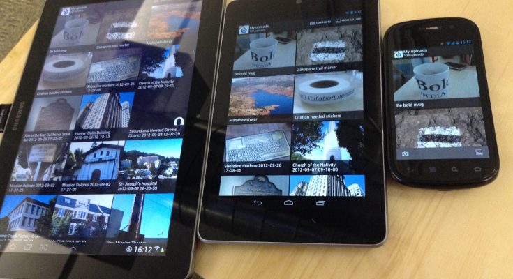 tablets and phone on table