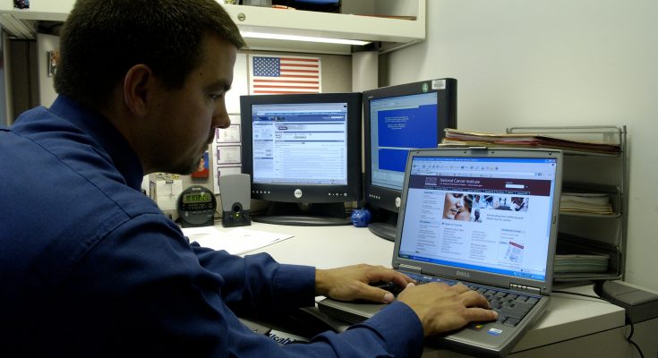 man on laptop